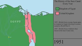 The History of the Suez Canal Every Year [upl. by Bein540]