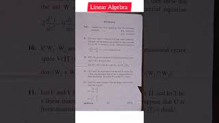 Linear algebra bsc 3rd year 6th sem  important questions shorts [upl. by Larue609]