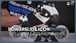 Powerslide Icon Junior  adjustable kids racing skate [upl. by Alihs]