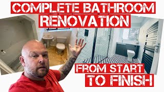 FULL BATHROOM REMODEL  STEP by STEP [upl. by Elorac]