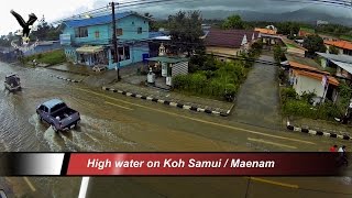 High water on Koh Samui12016 Maenam  overflown with my drone [upl. by Feetal]