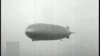 AMAZING Massive German Airship Landing Live Graf Zeppelin in 1929 America full video audio [upl. by Mona]