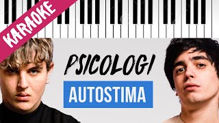 PSICOLOGI  Autostima  Piano Karaoke con Testo [upl. by Erich]