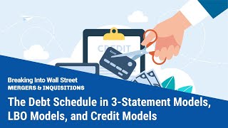 The Debt Schedule in 3Statement Models LBO Models and Credit Models [upl. by Flita794]