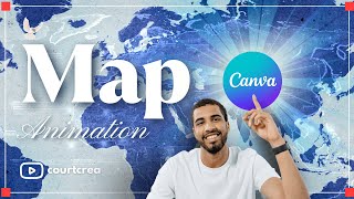 World Map Zoom Animation in Canva 🌍🗺️ [upl. by Eiznikam]