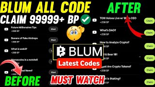 ✅ 21 October Blum Verify Code Say No To Rug Pull  Blum YouTube Video Code Today [upl. by Ttirrem]