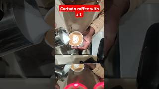 Cortado coffee with art barista make [upl. by Nedah193]