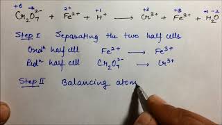 ion electron method  Vishal Rahal  redox reactions  balancing [upl. by Tacita489]