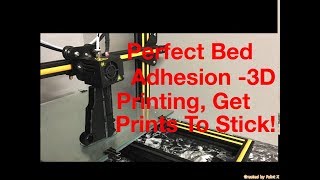 Creality Cr10 Perfect Bed Adhesion  3D Printing Get Print to Stick [upl. by Helbon595]