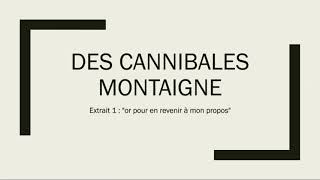 Montaigne des cannibales  quotor je trouvequot analyse linéaire [upl. by Maximilien788]