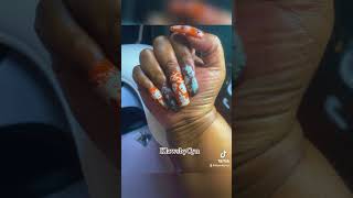 Spooky glow polygel lipstick shape klawsbycyn nails polygelnails glownails nailart naildesign [upl. by Niple]