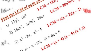 Least Count Multiple of polynomial expressions grade 9101112 and on [upl. by Mcroberts66]