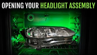 TRS Tips Baking and Opening Headlight Assemblies sealed with Butyl Rubber [upl. by Ardnuaed355]