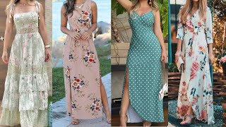 VESTIDOS LARGOS DE MODA PRIMAVERA VERANO ELEGANTES Y SENCILLOS [upl. by Randie]