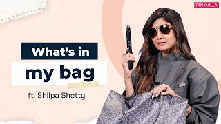 What’s In My Bag with Shilpa Shetty  Fashion  Beauty  Indian Police Force  Pinkvilla [upl. by Ahseikram419]