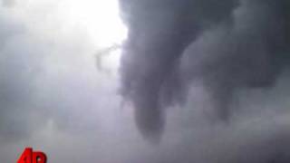 Raw Video Tornado Touches Down in Western NY [upl. by Ahsiekat]