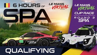 LIVE 6 Hours of Spa Qualifying  Le Mans Virtual Series 2022 [upl. by Zrike]