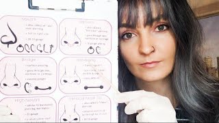 ASMR 3 minute nose piercing 👃 😶 [upl. by Ahsiled]