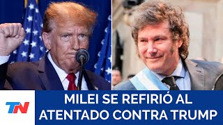 ATENTADO A TRUMP Milei repudió el intento de asesinato [upl. by Telocin525]