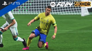 PS5 SPL 2324  Al Ahli vs Al Nassr 10  Ronaldo Frustration to Firmino  FC 24 4K HDR 60FPS [upl. by Ierbua]