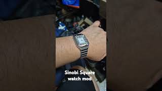 Sinobi Square Watch mod removed seconds hand [upl. by Kneeland988]