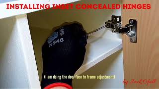 INSET CONCEALED HINGE  INSTALLING AND ADJUSTING [upl. by Eilsil]