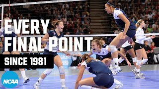 Every NCAA volleyball championship match point 19812024 [upl. by Rosario]