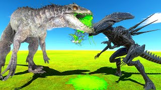 ALIEN Fights Indominus Rex  Animal Revolt Battle Simulator [upl. by Culhert]