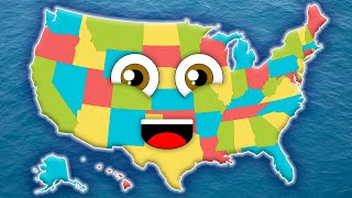 50 States of America Song  All USA States and Capital Cities [upl. by Fanya]