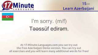 Learn Azerbaijani free language course video [upl. by Ahsoik]