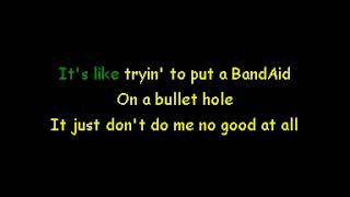 Band Aid On A Bullet Hole Morgan Wallen Karaoke Version JM [upl. by Norrahc494]