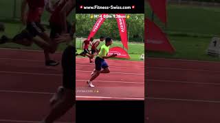 🇨🇭Boys M14 80m super fast sprint 930 relaxed win nikesportsolympicsAdidaspumaschweizolympics [upl. by Leiba588]