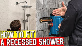 How to install a recessed shower in a BRICK WALL  VitrA Aquaheat [upl. by Nawtna]