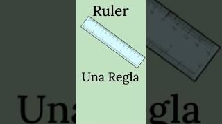 How to say Ruler in Spanish  shorts spanish [upl. by Aicnarf]