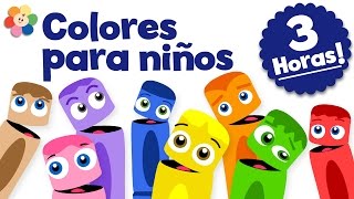 Compilación de Colores para Niños  3 Horas  Videos para Bebes  Aprender Colores para Niños [upl. by Amsirhc]