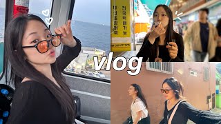 morando sozinha na coreia explorando busan c bestie andando de yacht lugares fav feirinha [upl. by Krishnah]