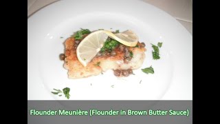 Flounder Meunière Flounder in Brown Butter Sauce Recipe  How to Make [upl. by Yraeg103]