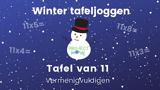 Project Move  Winter tafeljoggen  tafel van 11  vermenigvuldigen [upl. by Demahum]