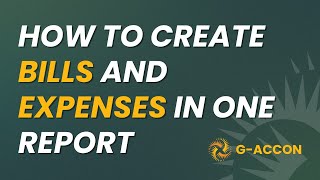 How to Create Bills and Expenses in One Simple Report  Step by Step [upl. by Natanoj450]