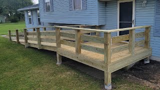 Build A Handicap Access Wheelchair Ramp  Start To Finish [upl. by Cuda]