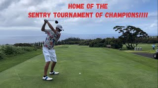 18 Holes At KAPALUA PLANTATION COURSE  Home Of The Sentry Tournament of Champions [upl. by Enitsirc]