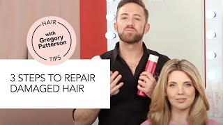 3 Steps to Repair Damaged Hair  Tips From Gregory Patterson [upl. by Ahlgren517]