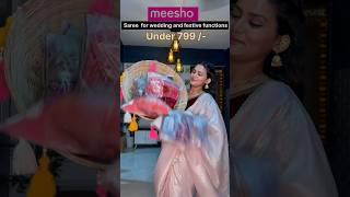 Meeshohaul meesho saree haul review shortvideo meesho finds ho [upl. by Maren]