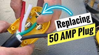 Replacing 50 AMP Plug on RV Power Cord [upl. by Takakura]