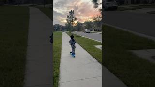 Mom Catches Baby Scooting Off To Watch The Sunset 🤯🤣shorts [upl. by Alegnat808]