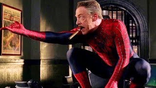 JJ Jameson Wearing SpiderMan Suit  Deleted Scene  SpiderMan 21 2004 Movie Clip HD [upl. by Annaxor]