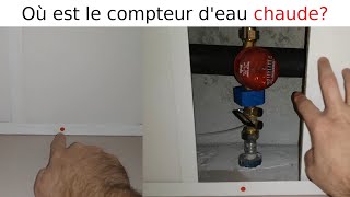 Où trouver le compteur deau chaude vanne arrivée sous plafond dans les couloirs parties communes [upl. by Attiuqahs]