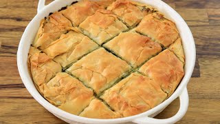 Greek Spinach Pie Recipe Spanakopita [upl. by Lat]