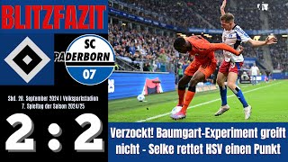 Scholles Blitzfazit  HSV 22 SC Paderborn  07 Spieltag  Saison 20242025  140 [upl. by Elleuqar]