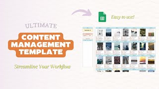 Ultimate Google Sheets Template for Content Management Streamline Your Workflow [upl. by Gerbold844]